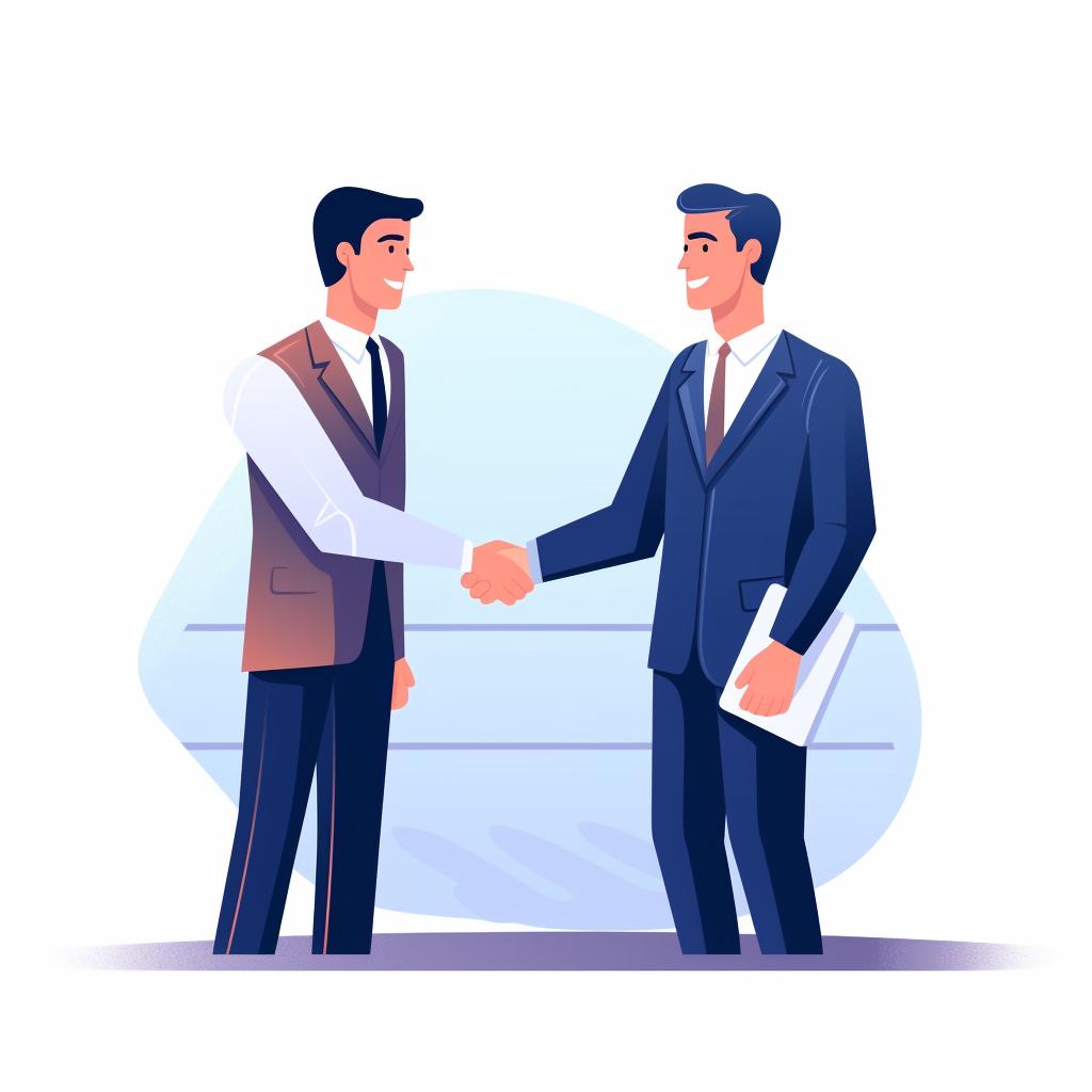 Two people shaking hands after a successful negotiation